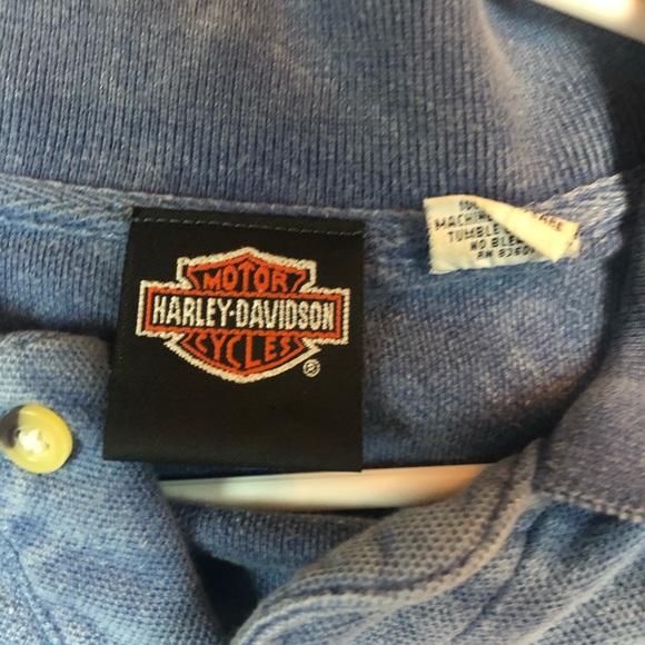 Harley Davidson Distress Blue Polo - Picture 6 of 6